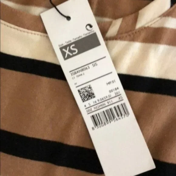 ASOS Sisley Sleeveless Jersey Stripe Dress Midi Slit - Picture 4 of 5